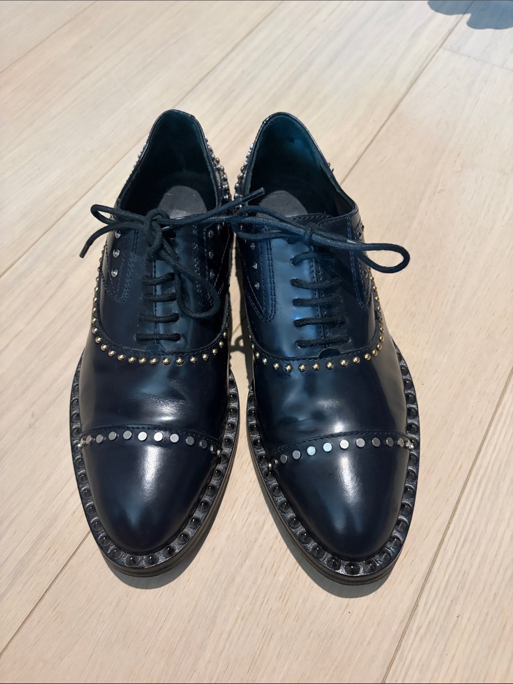 Zadig & Voltaire Youth Clous studded Oxford shoes (US 8)